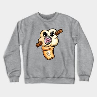 Ice Scream Ice  Cream 99 Flake Cartoon Character Crewneck Sweatshirt